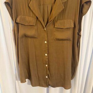 NWT Banana Republic Resort Shirt, Afternoon Latte Beige SIZE XL TALL